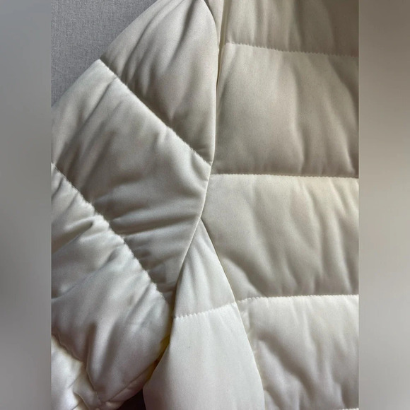 Geox Respira cream coloured puffer full zip jacket Sz 16 - Picture 6 of 13